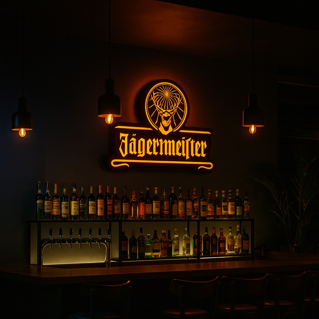LUMINOSO JAGERMEISTER - EU CURTO ISSO DECORATIVOS