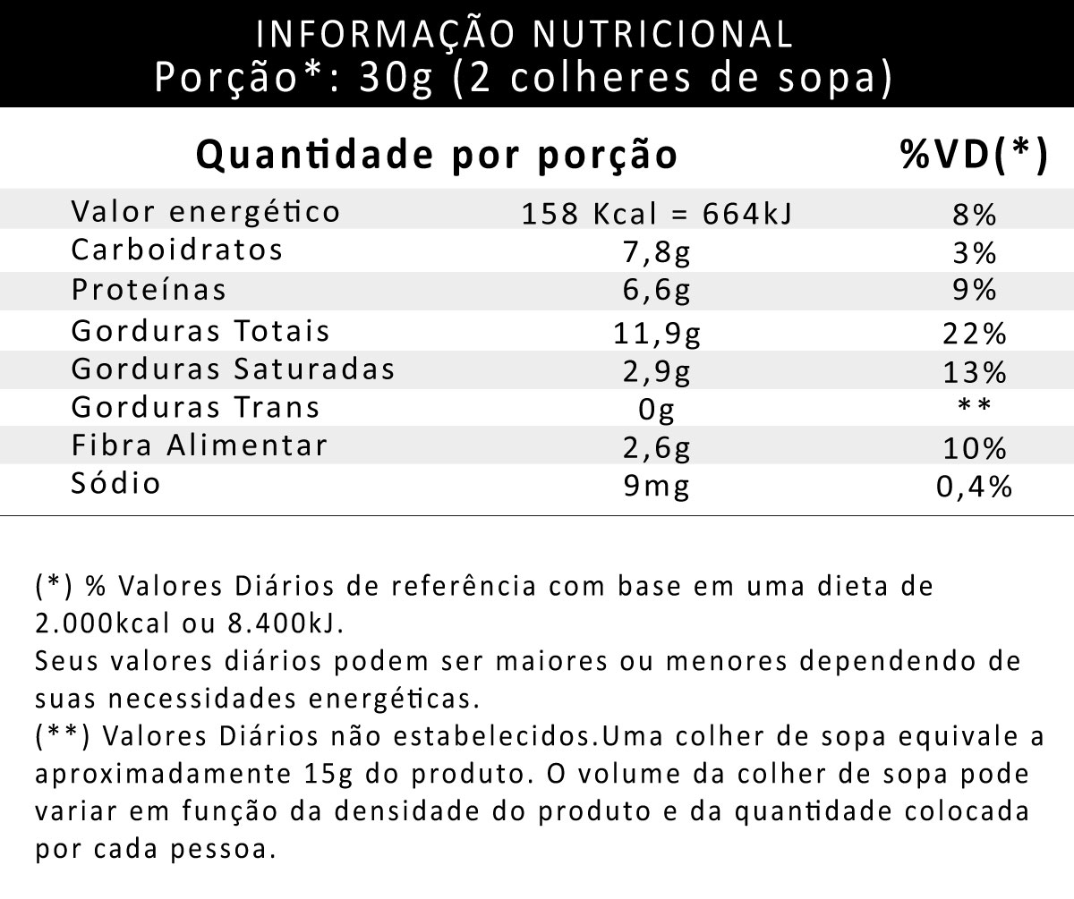 Pasta amendoim vitapower tabela nutricional