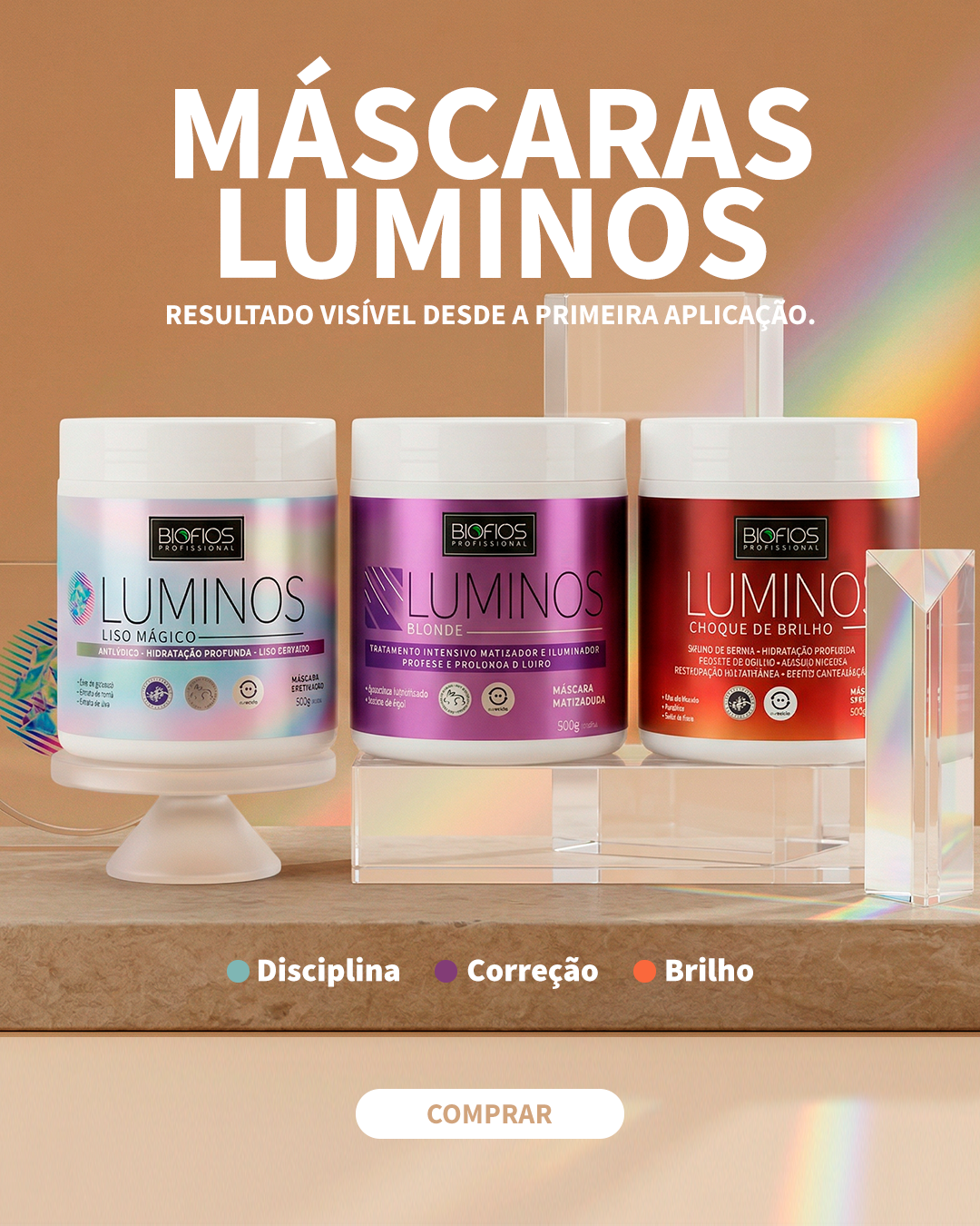 Midas Sérum Reparador de Pontas Biofios 30ml - Protetor Térmico e