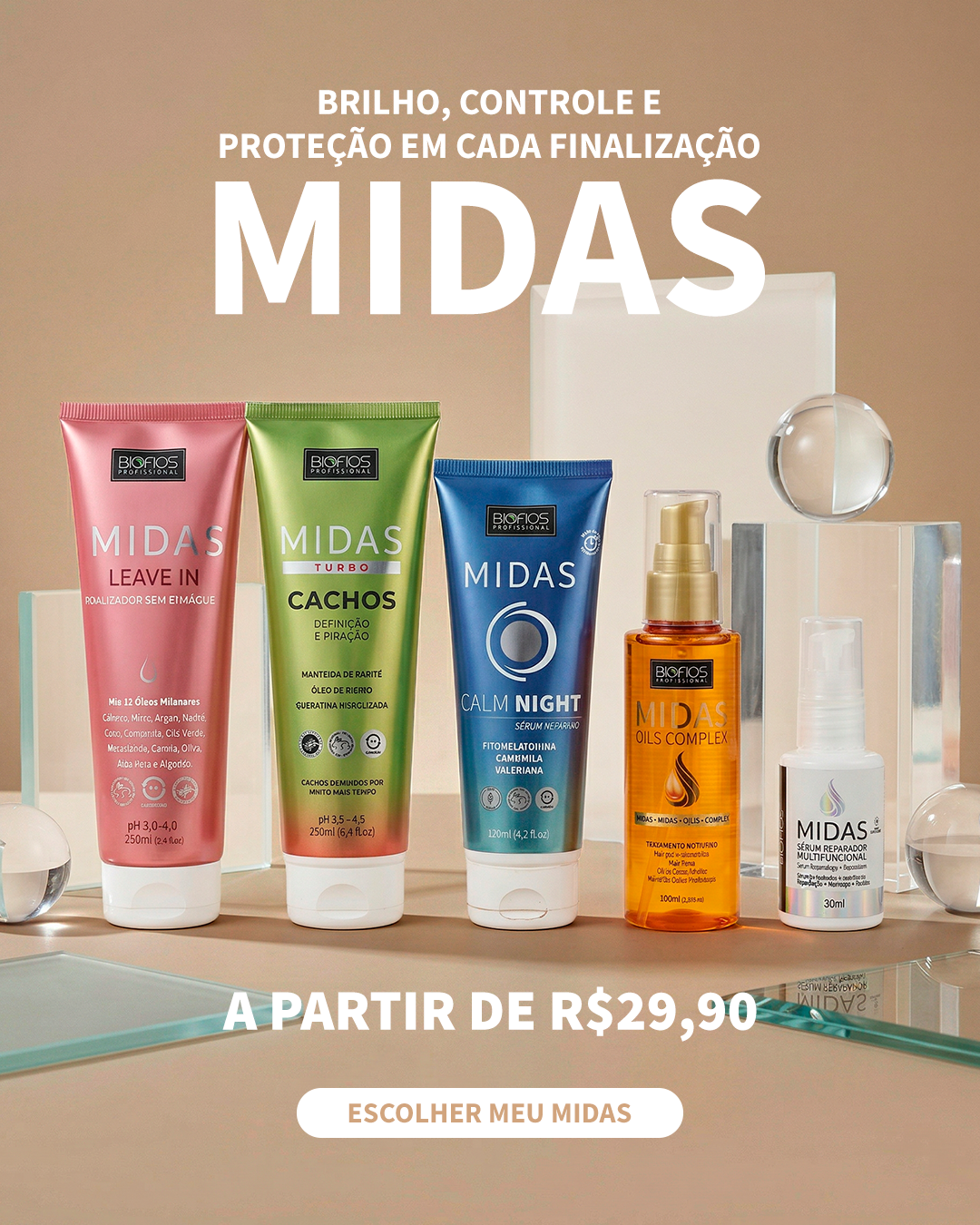 Kit Misturinha Midas Oils Complex Leave-In - Biofios