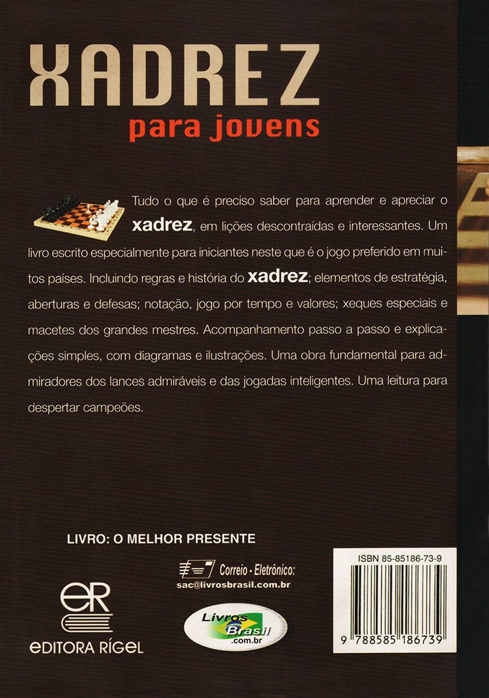 Livro: Xadrez Para Jovens  Editora Rígel - Livros Brasil Editora Rigel