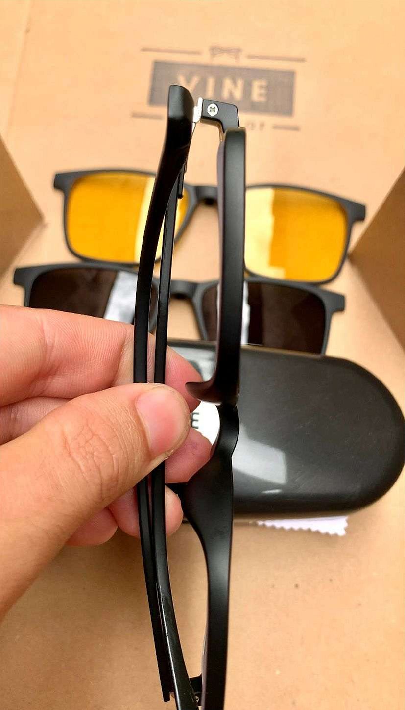 Óculos com lentes 1.74 super finas: vista inferior mostrando a espessura reduzida