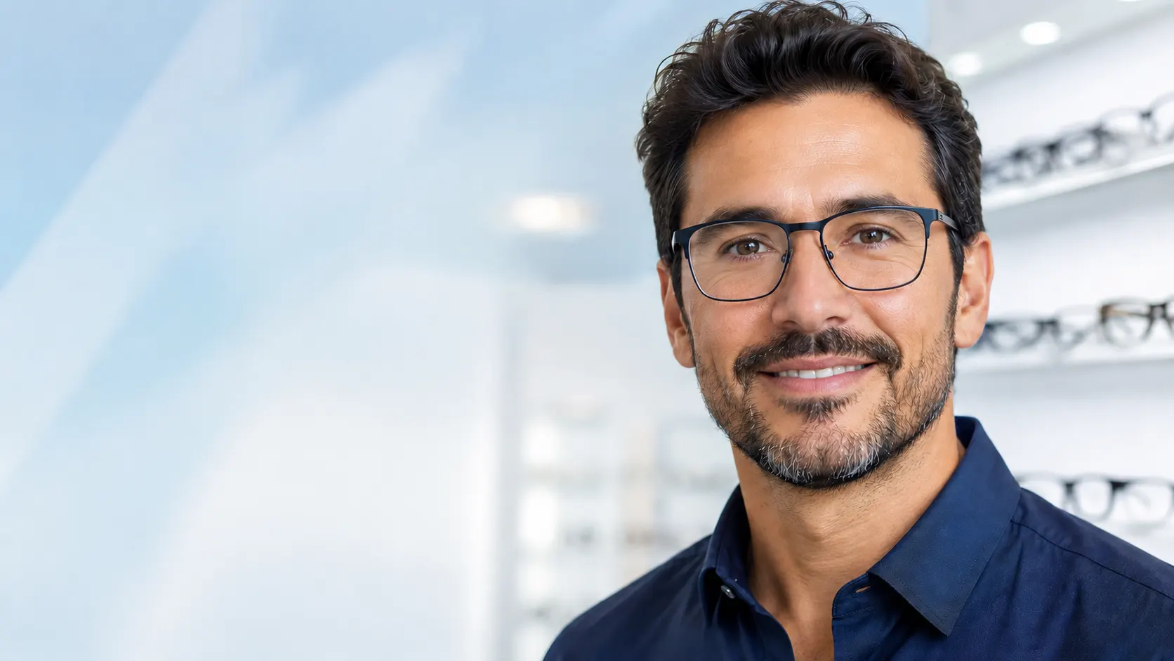 homem usando lentes com antirreflexo - Óculos Vine