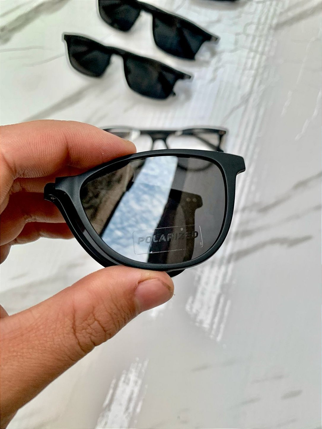 lente solar do óculos clip-on 2 em 1 3003 totalmente dobrada e compacta - Óculos Vine