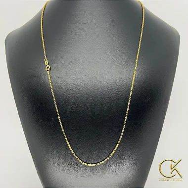Corrente Cartier Elo Chapado 1,5mm - Fecho Tradicional - 50 , 60 ou 70cm Banhada a Ouro 18k conceitokjoias.com.br
