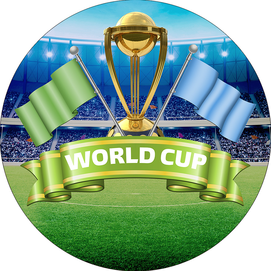 Painel De Festa Redondo 1,50x1,50 Futebol Copa do Mundo 010