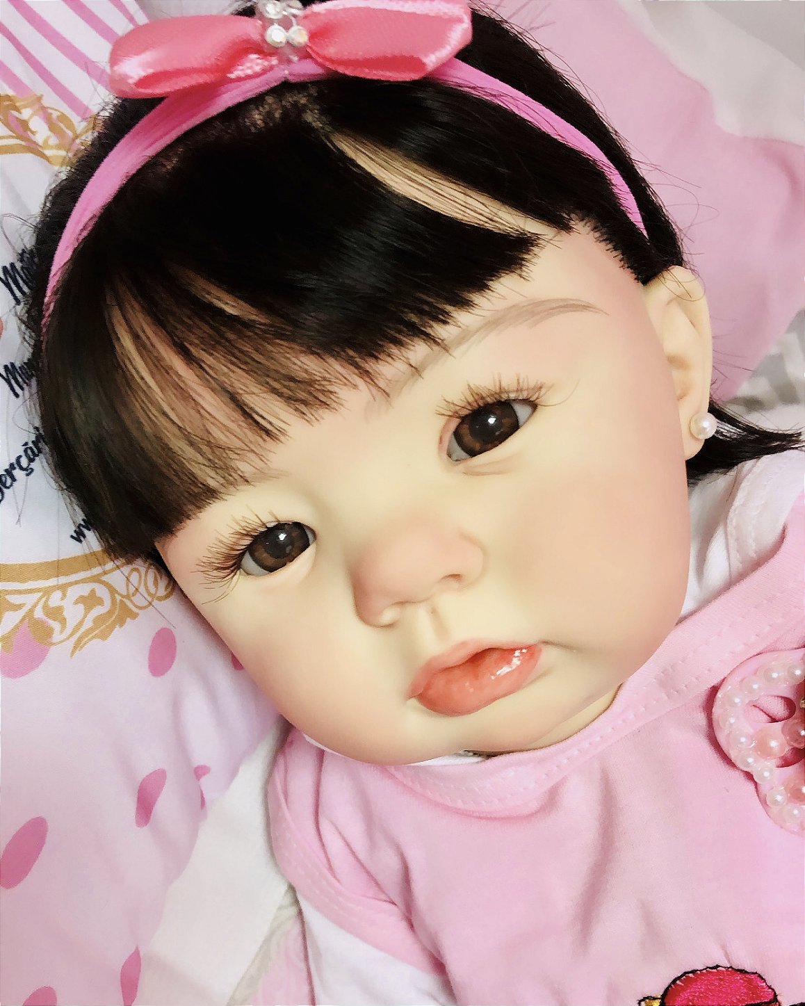 BEBÊ REBORN MENINA LETÍCIA MEIGUINHA SUPER MOLINHA TODA EM SILICONE -  Maternidade Mundo Baby Reborn