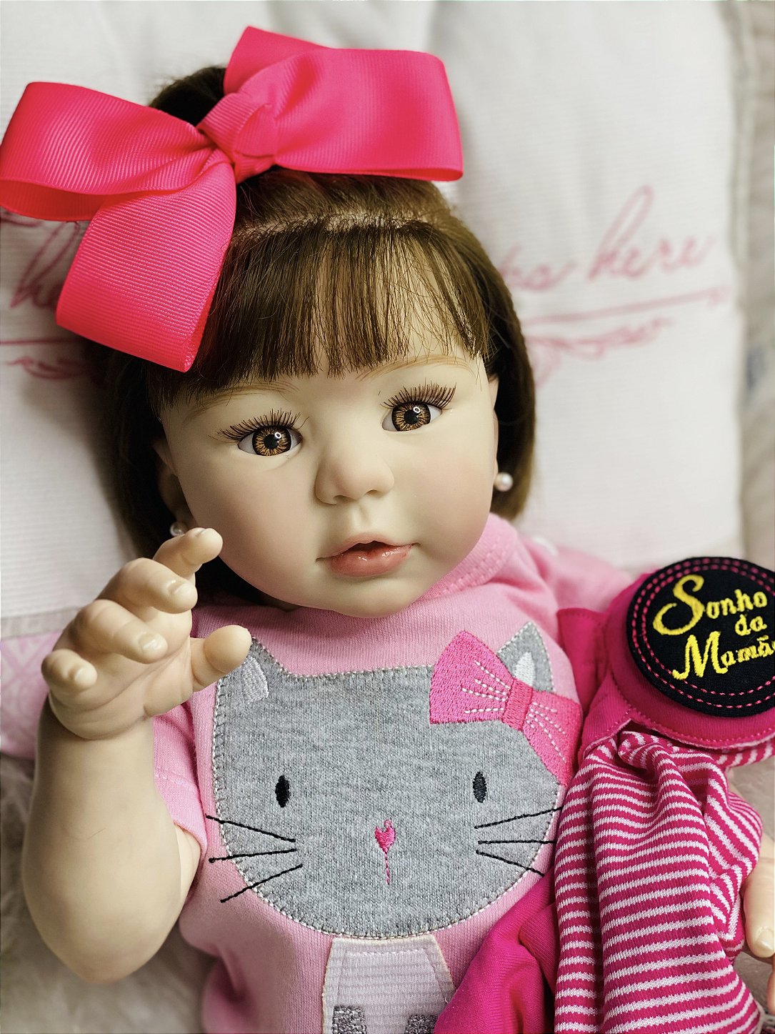 BEBÊ REBORN MEGA REALISTA BONECA PREMIADA RANNA TODA EM SILICONE -  Maternidade Mundo Baby Reborn