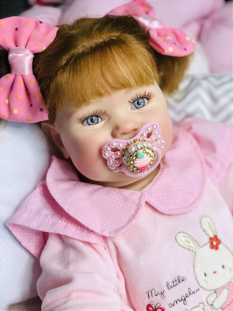 BEBÊ REBORN MENINA DE SILICONE RICCA REALISTA PODE DAR BANHO - Maternidade  Mundo Baby Reborn