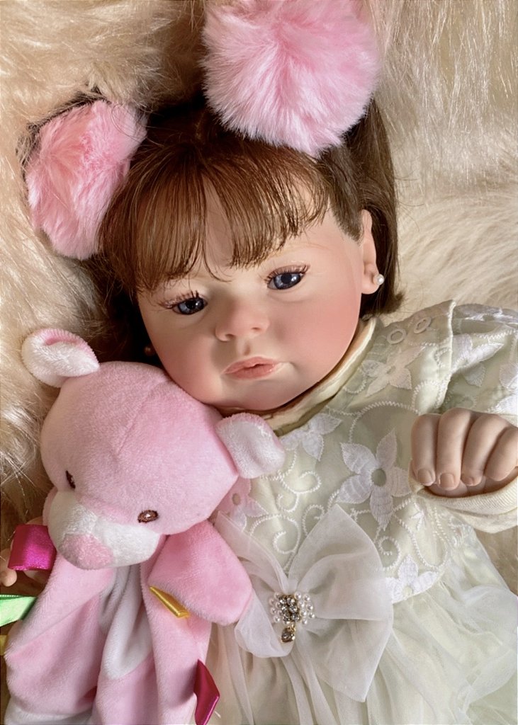 BEBÊ REBORN MEGA REALISTA LENITA TODA EM SILICONE BEBEZINHO QUASE REAL -  Maternidade Mundo Baby Reborn