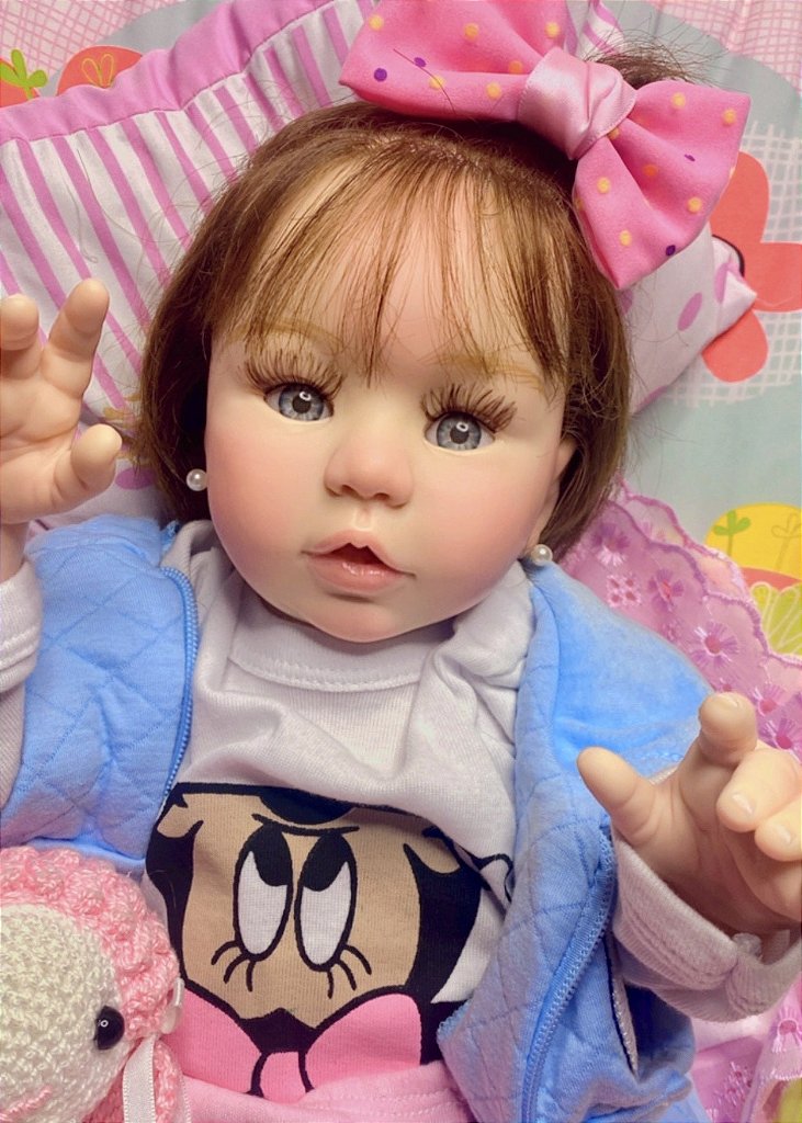 BEBÊ REBORN MENINA GLÁUCIA TODA EM SILICONE REALISTA MARAVILHOSA -  Maternidade Mundo Baby Reborn