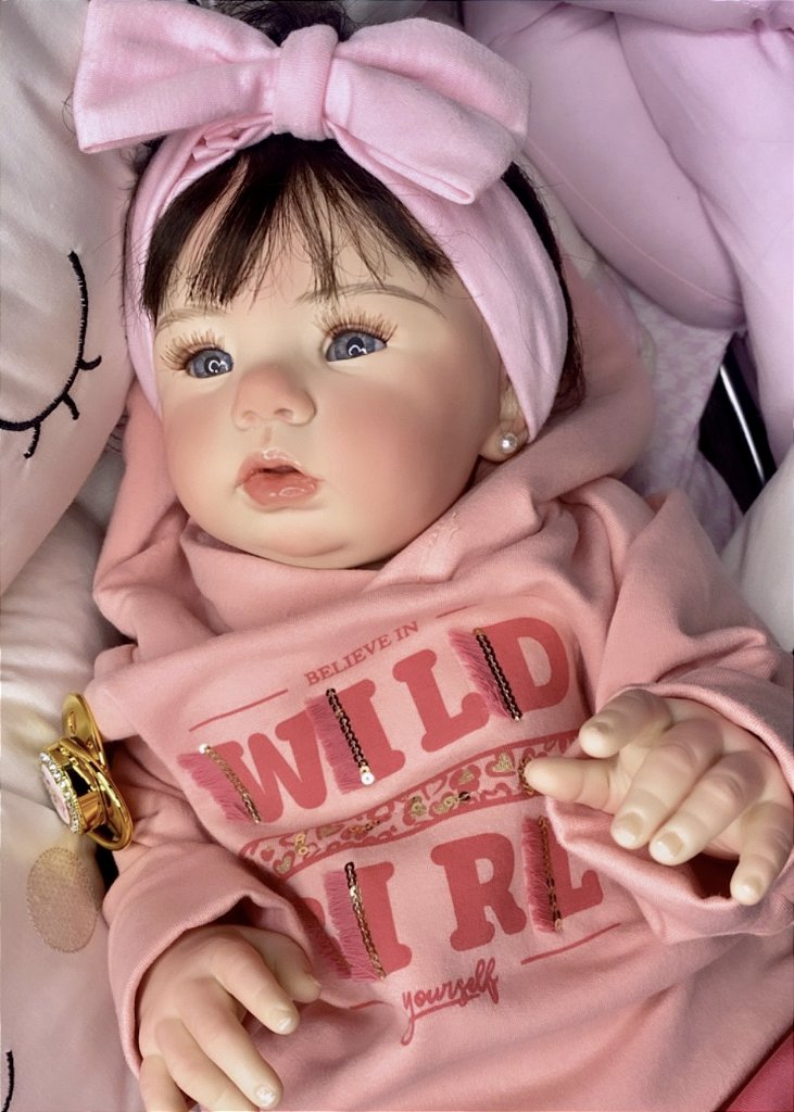 BEBÊ REBORN REALISTA ALEXANDRA SUPER MEIGUINHA TODA EM SILICONE MARAVILHOSA  - Maternidade Mundo Baby Reborn