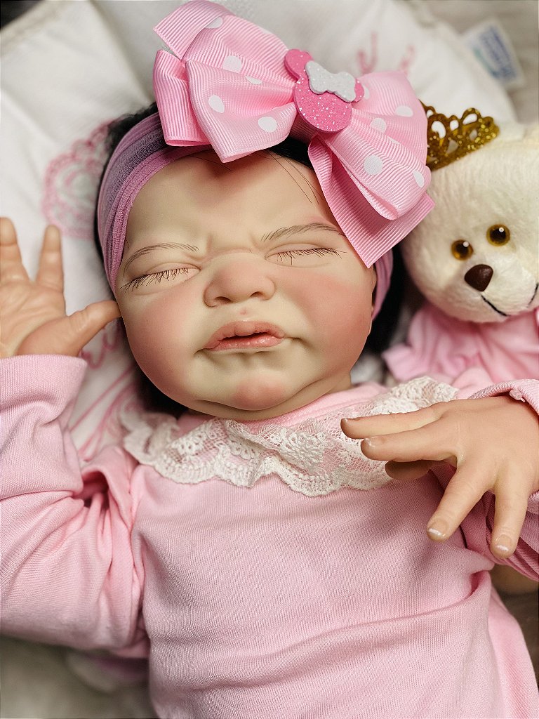 Bebe Reborn Menina Dormindo Realista Pronta Entrega