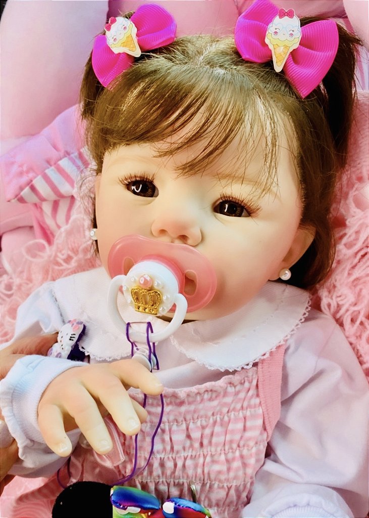 BEBÊ REBORN MENINA TODA EM SILICONE LAURINHA MAIS LINDA DO BRASIL