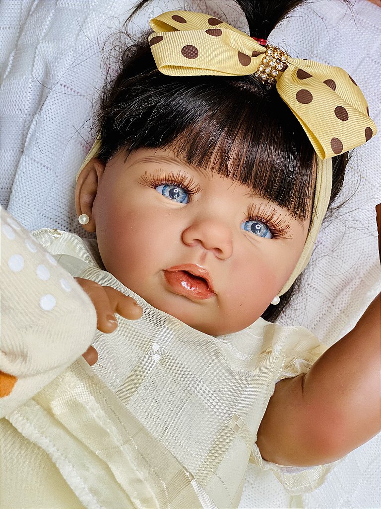 BEBÊ REBORN MEGA REALISTA TODA EM SILICONE ARIANNE COLEÇÃO NOVA