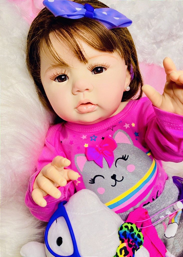 Bebê reborn corpo de silicone realista belinha esculpida A mão