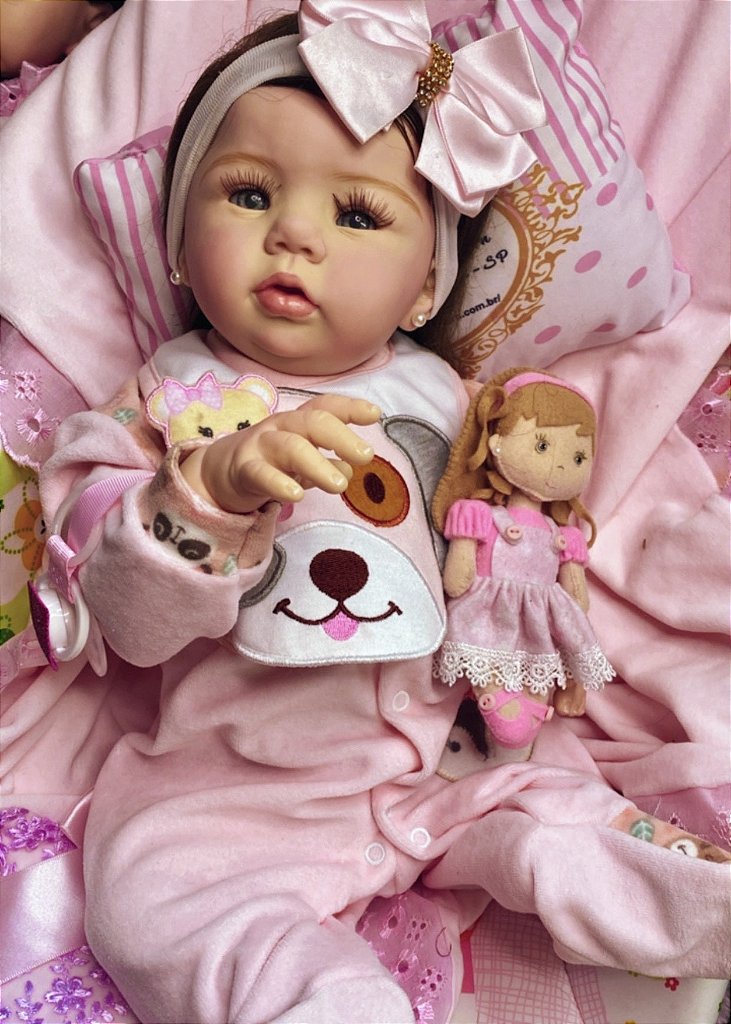 BEBÊ REBORN MENINA TODA EM SILICONE KRISKA GRANDINHA ÚNICA NO BRASIL MEGA  REALISTA - Maternidade Mundo Baby Reborn