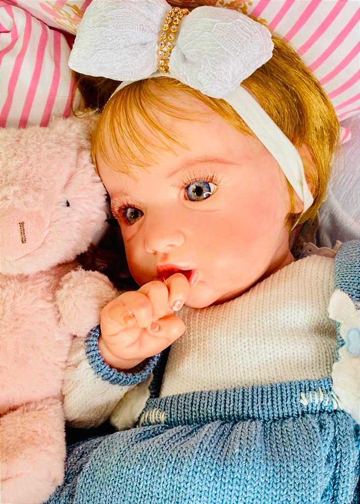 BEBÊ REBORN MELINDROSA MEGA REALISTA CABELINHO FIO A FIO BEBEZINHO LINDO -  Maternidade Mundo Baby Reborn