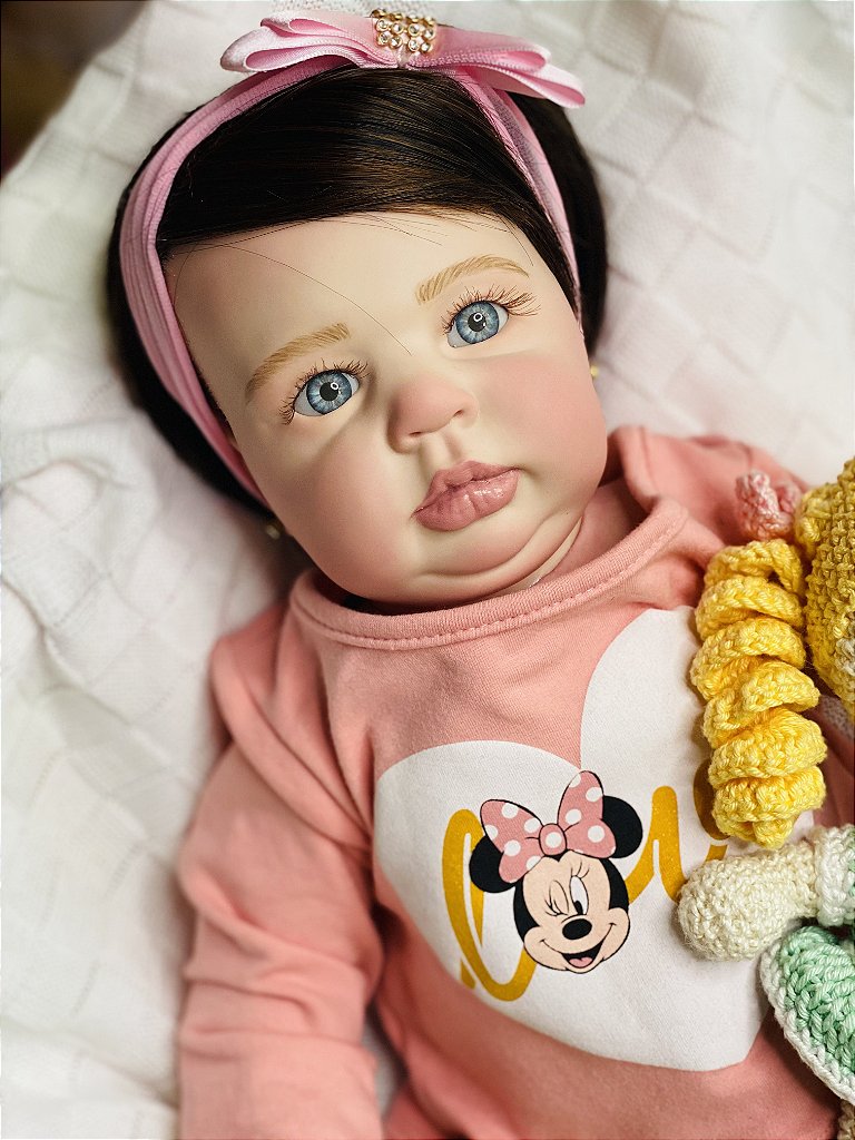 BEBÊ REBORN MENINA TODA EM SILICONE KRISKA GRANDINHA ÚNICA NO