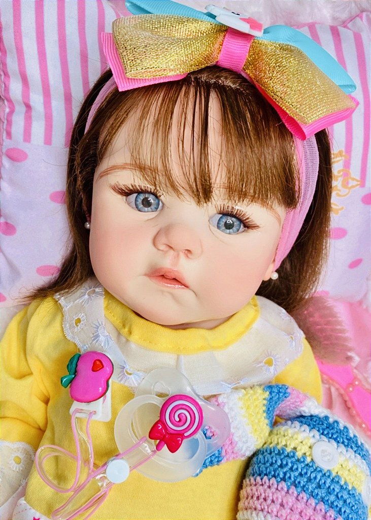 BEBÊ REBORN MENINA IGUALZINHA UM BEBÊ DE VERDADE TODA EM SILICONE