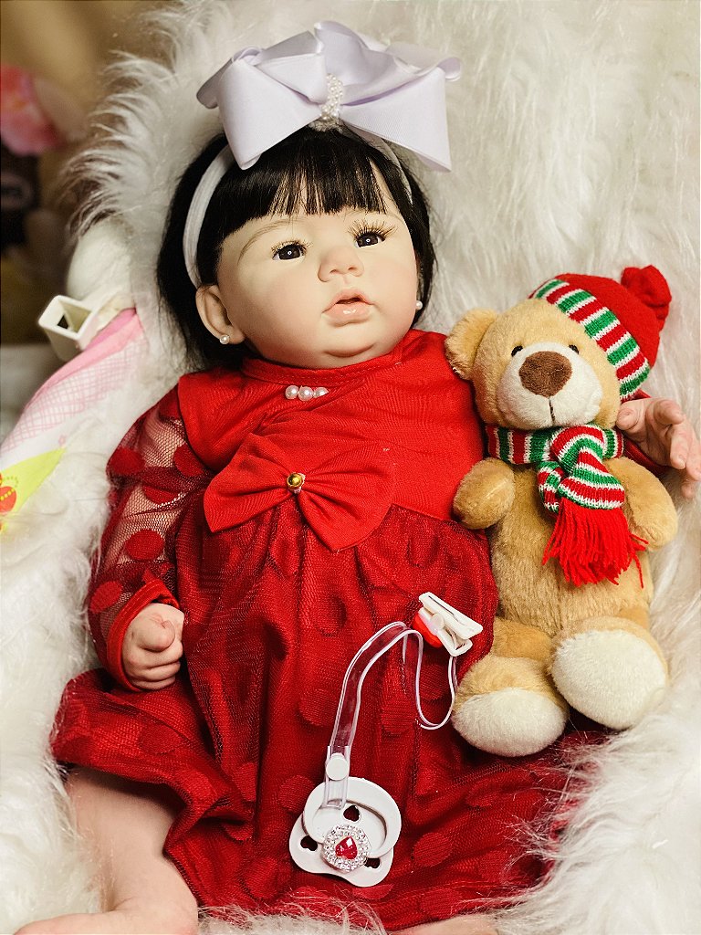 BEBÊ REBORN MEGA REALISTA MARIA CLARA RARÍSSIMA CABELINHO FIO A FIO -  Maternidade Mundo Baby Reborn