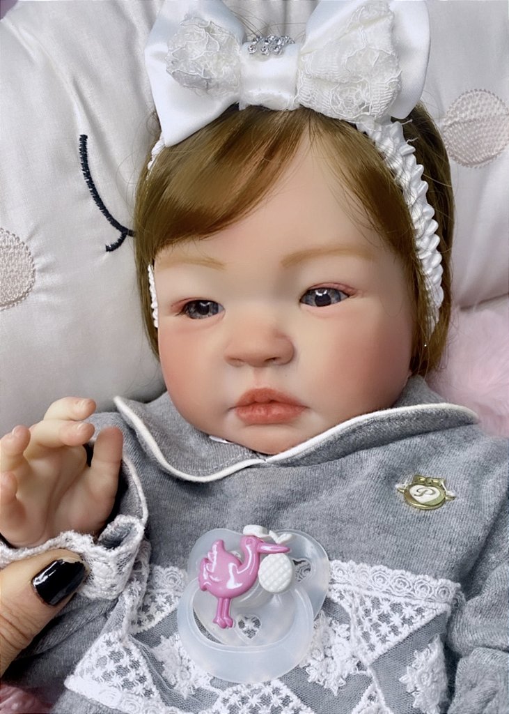 BEBÊ REBORN MENINA ANINHA TODA EM SILICONE BEM FOFINHA - Maternidade Mundo  Baby Reborn