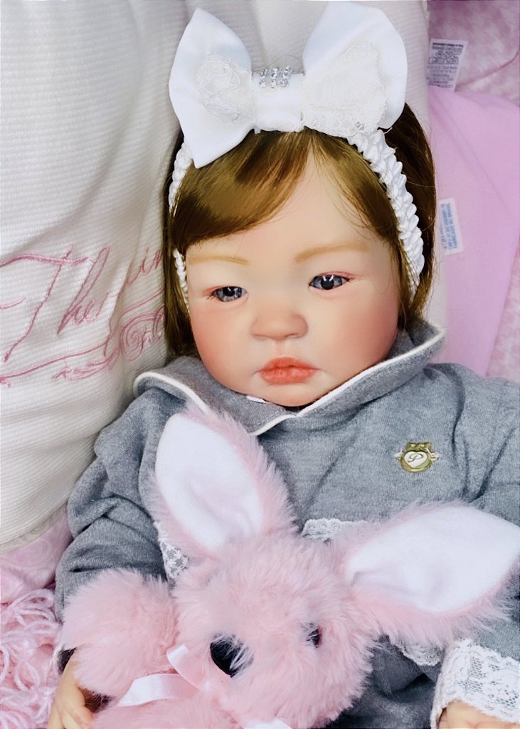 Boneca Bebê Reborn 48cm Menina Corpo De Silicone sólido Realista e