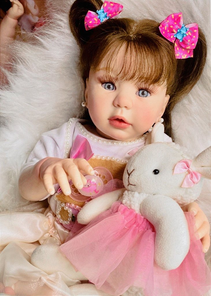 BEBÊ REBORN MEGA REALISTA TODA EM SILICONE ARIANNE COLEÇÃO NOVA