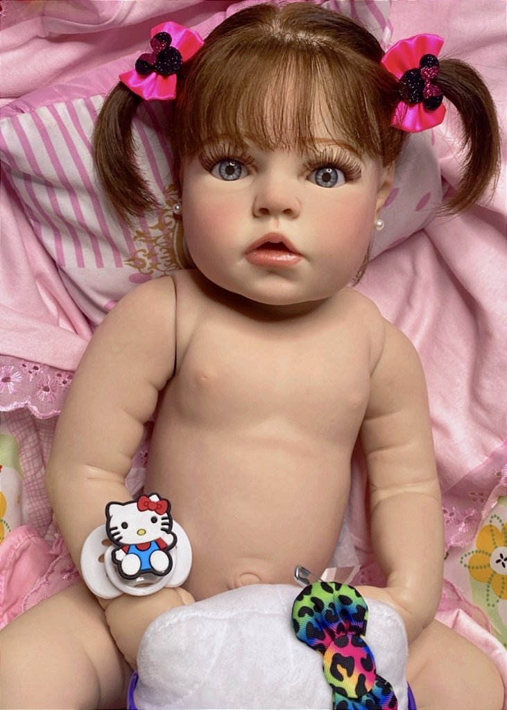 BEBÊ REBORN MEGA REALISTA TODA EM SILICONE ARIANNE COLEÇÃO NOVA