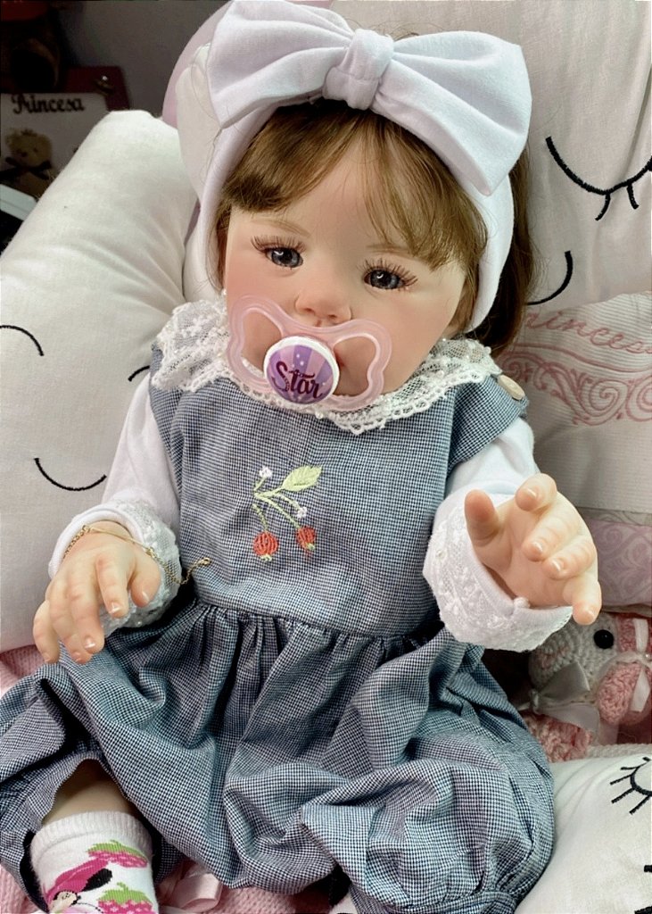 Bebê Reborn Menina Realista Toda Em Silicone Sólido Molinho