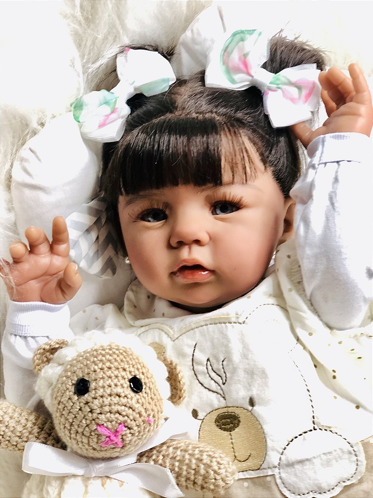 Bebê reborn hiper realista susy toda em silicone platinum quase sólido  muito molinha para banho em Promoção na Americanas