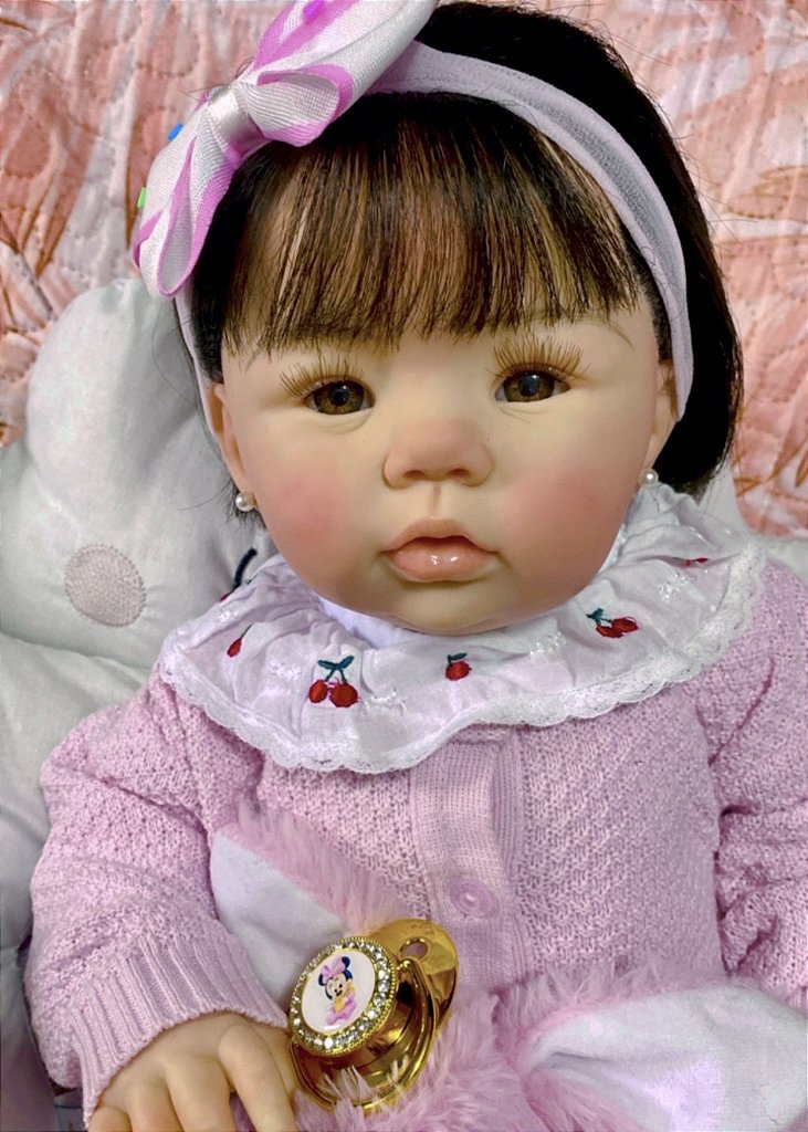 BEBÊ REBORN MENINA GLÁUCIA TODA EM SILICONE REALISTA MARAVILHOSA -  Maternidade Mundo Baby Reborn