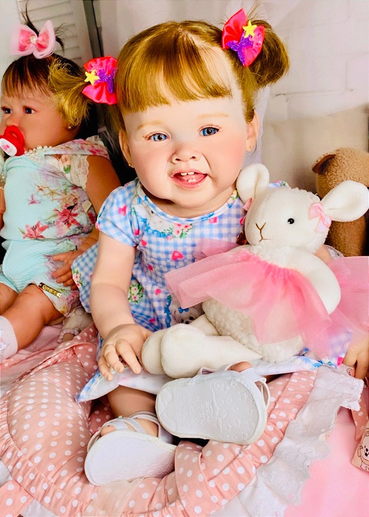 BEBÊ REBORN PRINCESINHA BABALÚ BEBEZINHA QUASE REAL COM DENTINHOS 70 CM -  Maternidade Mundo Baby Reborn