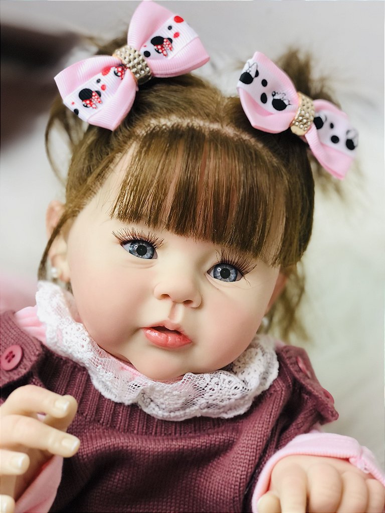 BEBÊ REBORN MENINA LETÍCIA MEIGUINHA SUPER MOLINHA TODA EM SILICONE -  Maternidade Mundo Baby Reborn