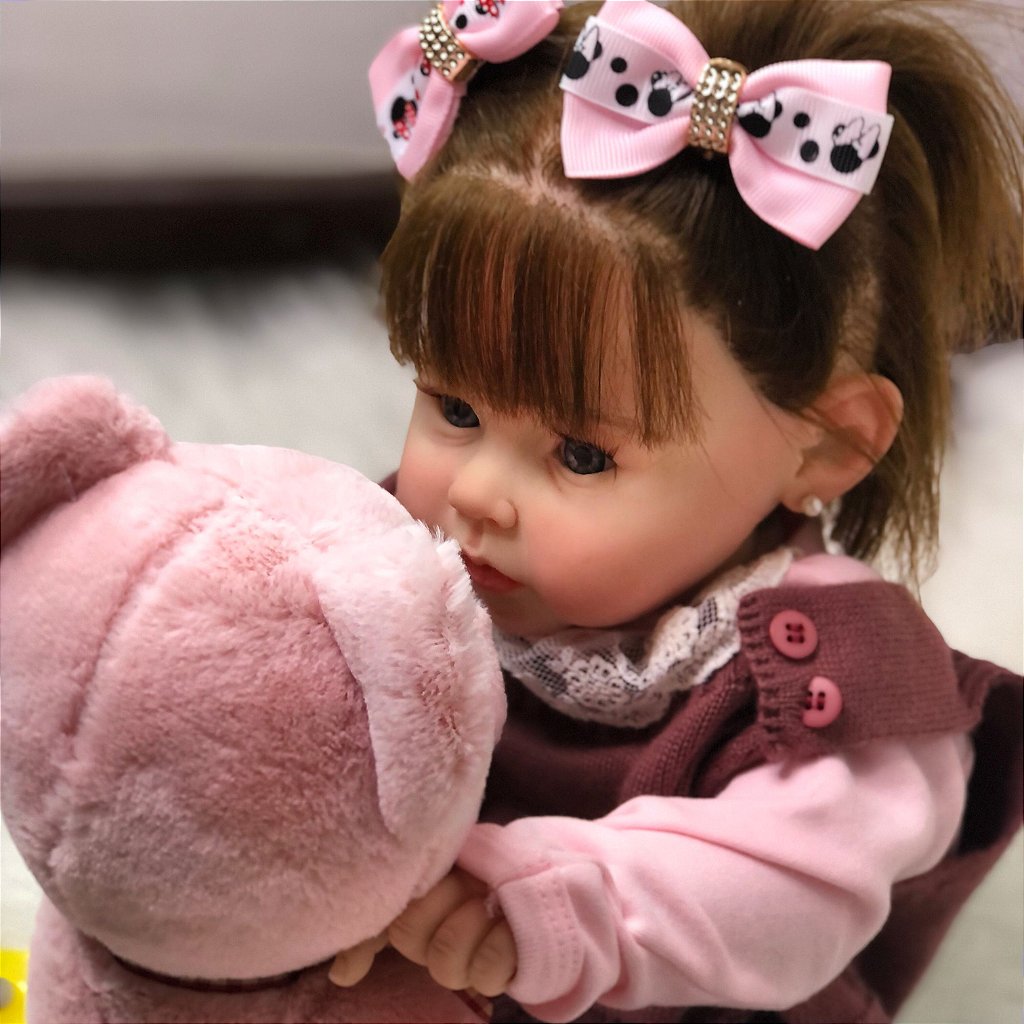 BEBÊ REBORN REALISTA ALEXANDRA SUPER MEIGUINHA TODA EM SILICONE MARAVILHOSA  - Maternidade Mundo Baby Reborn