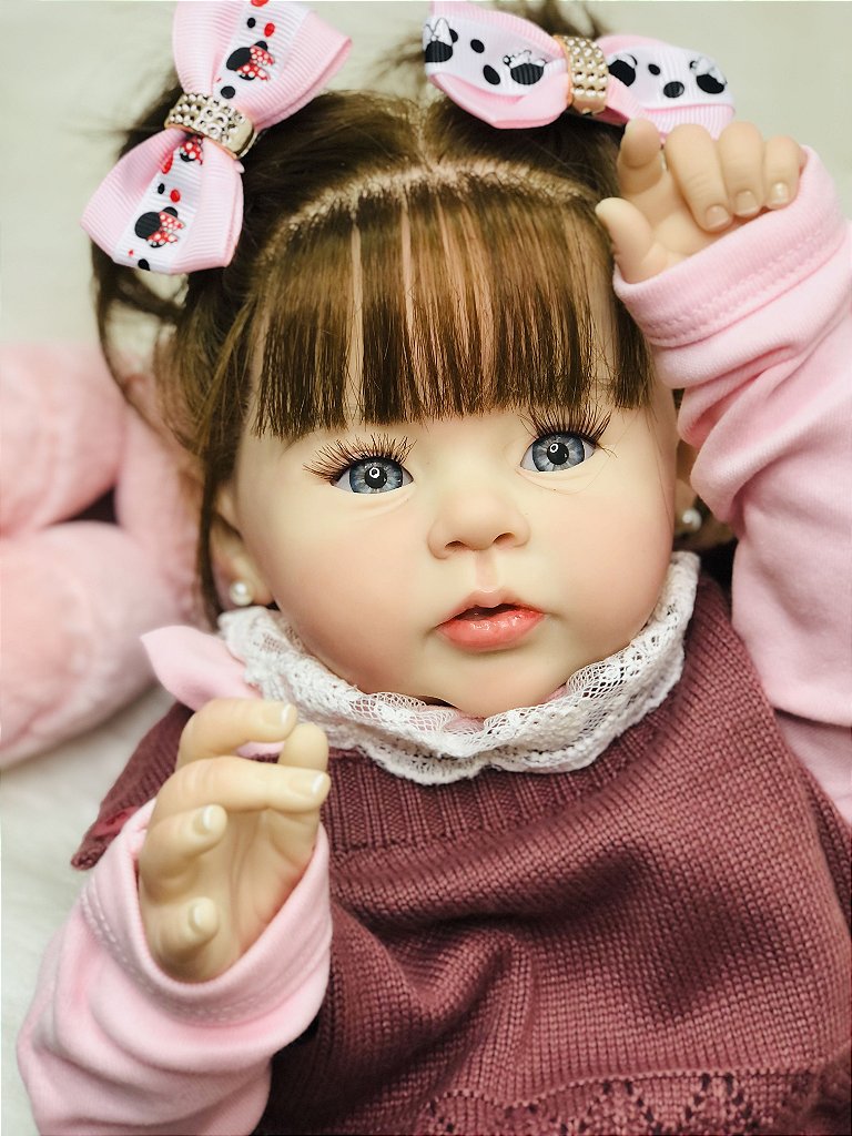 BEBÊ REBORN REALISTA ALEXANDRA SUPER MEIGUINHA TODA EM SILICONE MARAVILHOSA  - Maternidade Mundo Baby Reborn