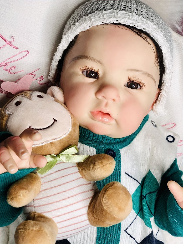 BEBÊ REBORN MENINO REALISTA TODO EM SILICONE MAIS FOFO DO MUNDO NENINHO  BEBEZÃO - Maternidade Mundo Baby Reborn