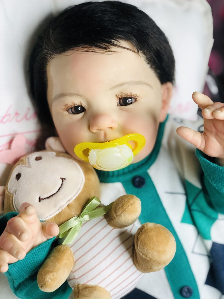 BEBÊ REBORN MENINO REALISTA TODO EM SILICONE MAIS FOFO DO MUNDO NENINHO  BEBEZÃO - Maternidade Mundo Baby Reborn