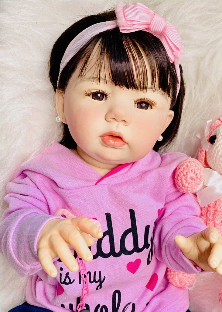 BEBÊ REBORN MENINA MARGARIDA MEGA REALISTA TODA EM SILICONE - Maternidade  Mundo Baby Reborn