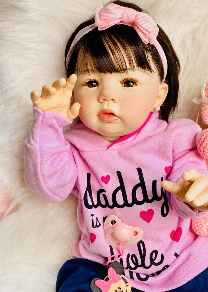 BEBÊ REBORN MENINA MARGARIDA MEGA REALISTA TODA EM SILICONE - Maternidade  Mundo Baby Reborn