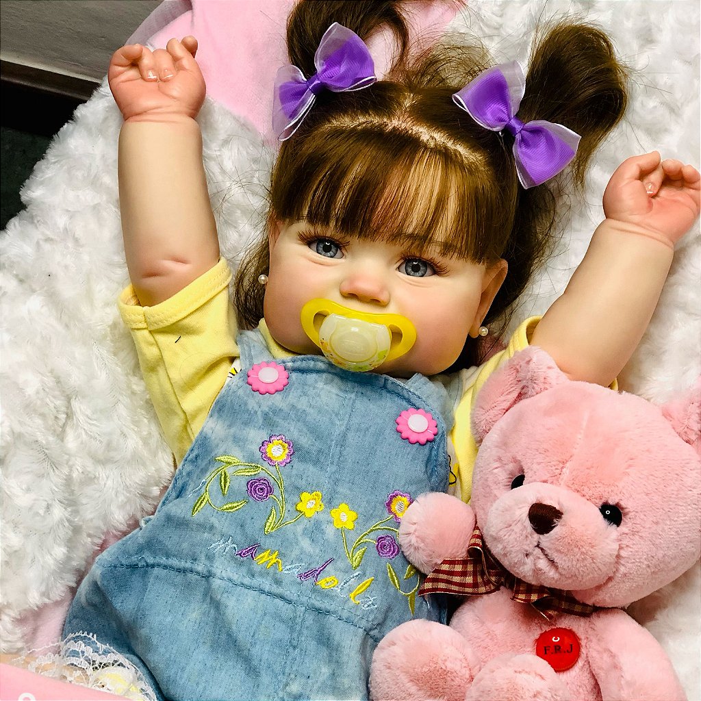 Bebê Reborn Boneca Realista Corpo Inteiro Em Silicone Pode dar