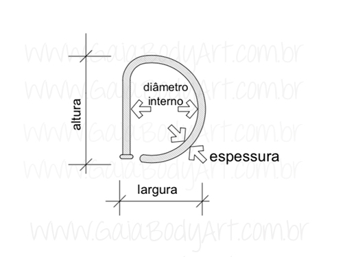 D-ring - Titânio - Nômades Piercing - Jóias e acessórios para