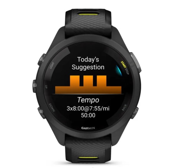 【アフマド】GARMIN Forerunner 265Sブラック/イエロー Smartwatch Garmin Forerunner 265S 010-02810-03 GPS - Black / Amp
