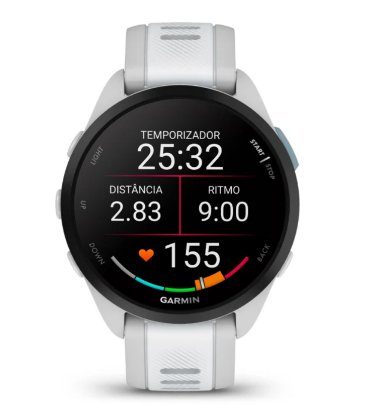 Relógio Garmin Forerunner 165 AMOLED Music Branco - Direct