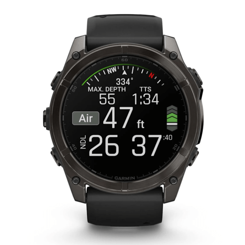 Relógio Garmin Fenix 8 AMOLED Titanium Sapphire Black 51mm