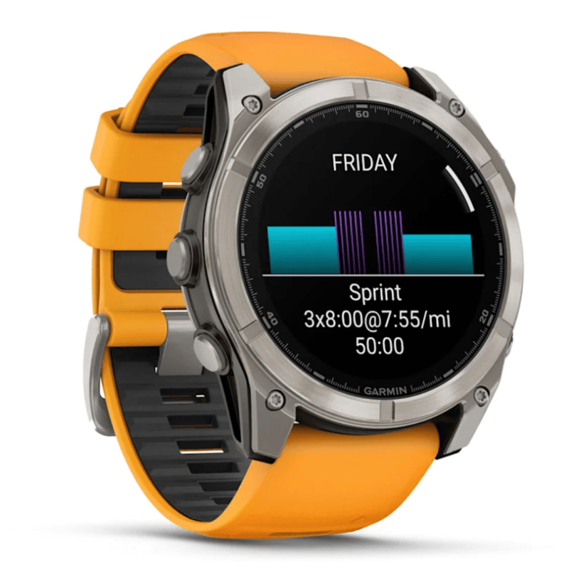 Relógio Garmin Fenix 8 AMOLED Titanium Sapphire Orange 51mm