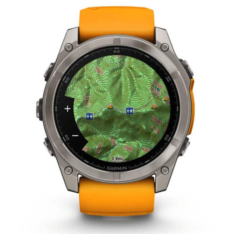 Relógio Garmin Fenix 8 AMOLED Titanium Sapphire Orange 51mm