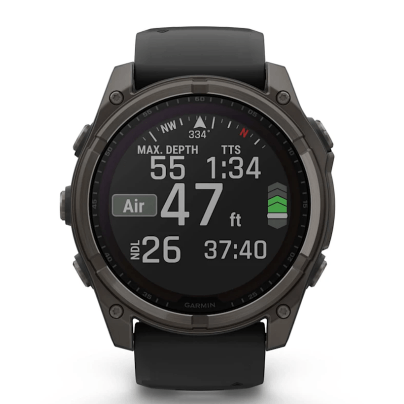 Relógio Garmin Fenix 8 Solar Titanium Sapphire Black 51mm - Direct