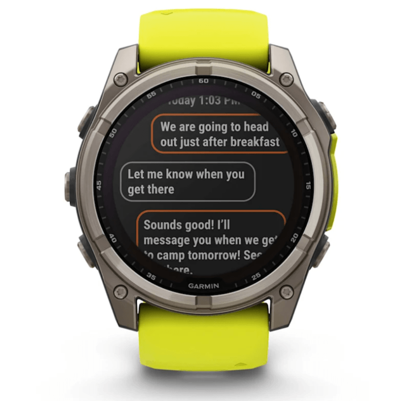 Relógio Garmin Fenix 8 Solar Titanium Sapphire Yellow 51mm