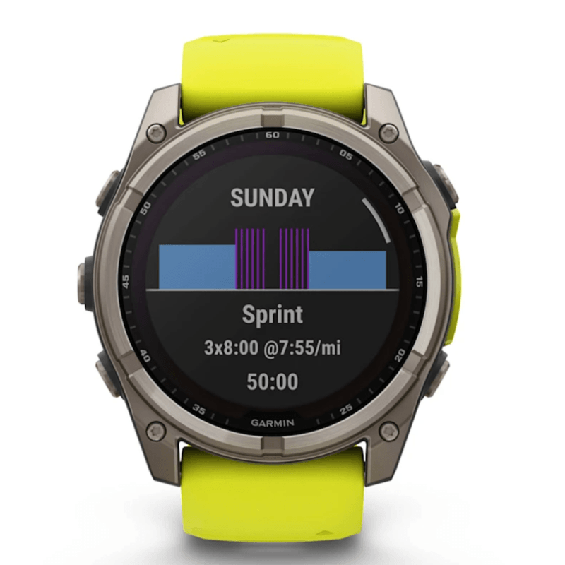 Relógio Garmin Fenix 8 Solar Titanium Sapphire Yellow 51mm